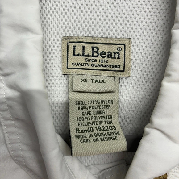 LL Bean Men’s Button Down Shirt XL Tall White Vented - Picture 5 of 8